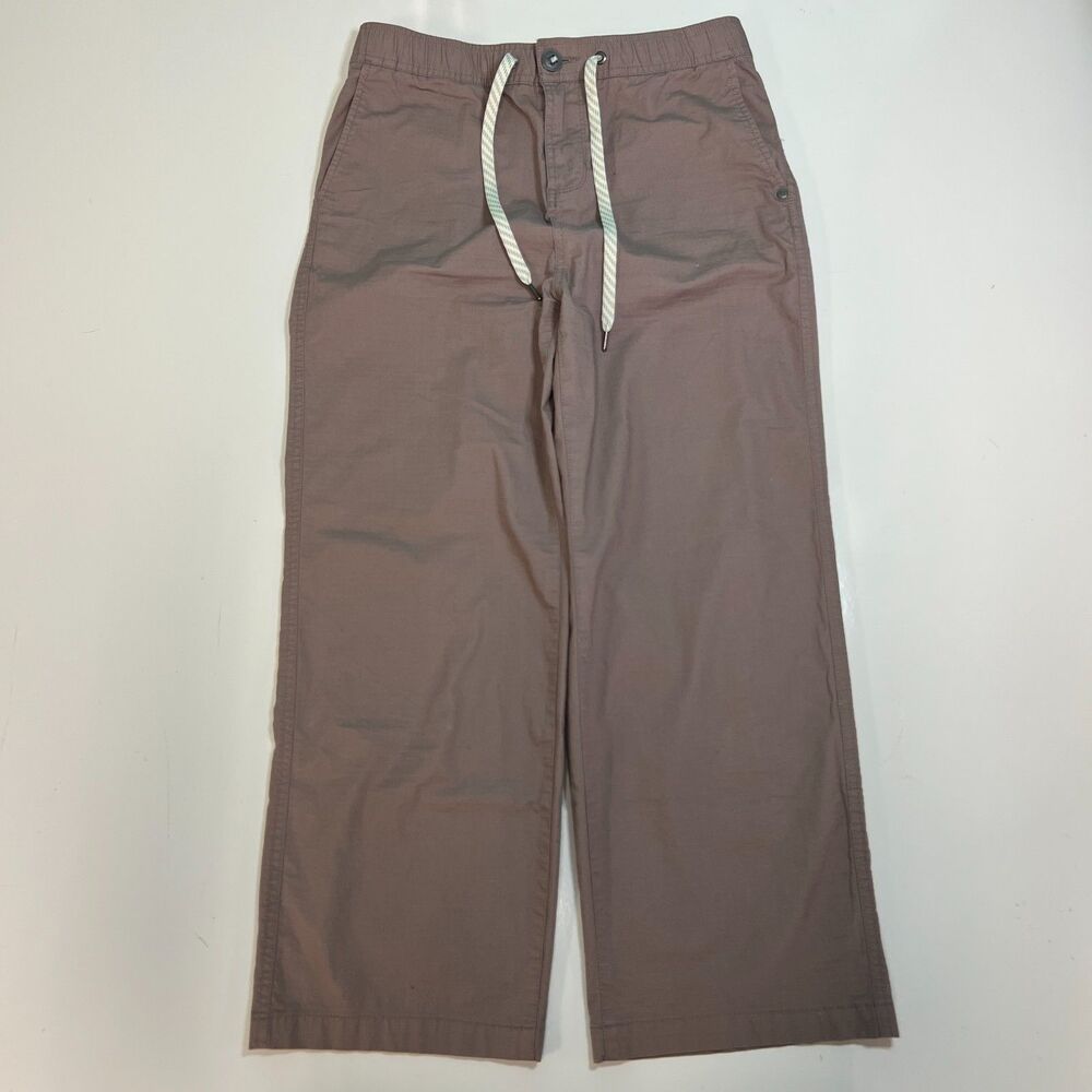 Vuori VW416 Ripstop Wide Leg Pants Womens Small Mauve Pull On Drawstring Cotton